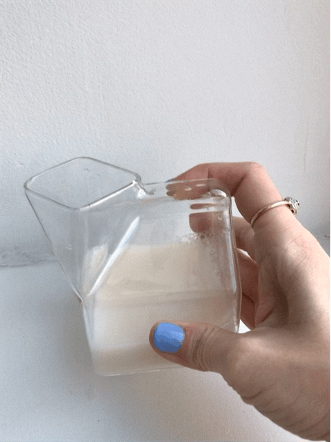 Milk Carton Glass Cup