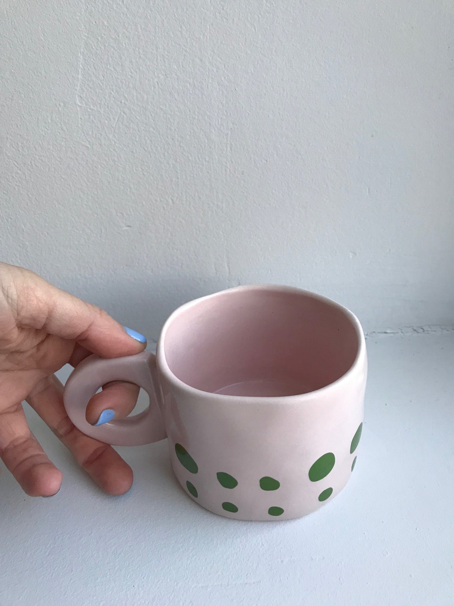 Pink & Green Dot Mug